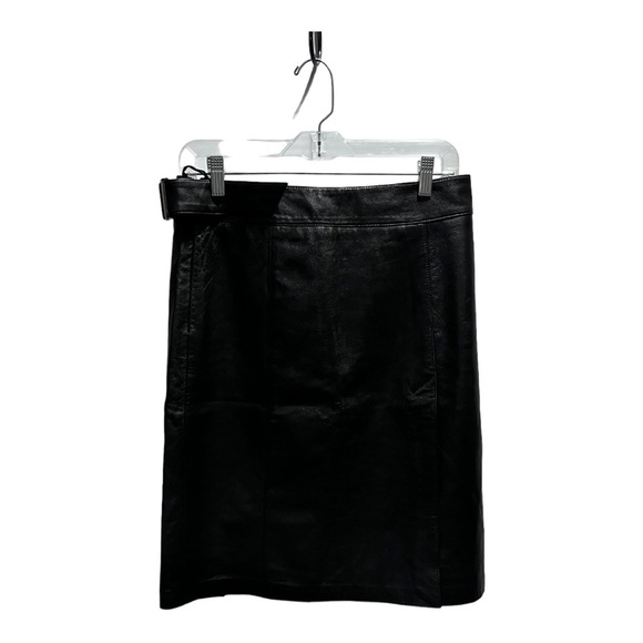 Bebe Butter Soft Black Genuine Leather Straight Skirt size 8-10, 30" waist Y2K - Picture 7 of 15